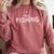 PhD In Fishing Graduation Hobby Birthday Celebration Comfort Colors Sweatshirt Crimson