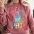 PhD Graduation Dead Inside But i Got My PhD Tie Dye Funny Comfort Colors Sweatshirt Crimson