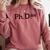 PhD Graduation Women Doctorate Degree PhDiva Comfort Colors Sweatshirt Crimson