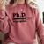PhD In Progress Graduation Progress Bar Shirt Comfort Colors Sweatshirt Crimson