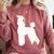 Poodle Graduation Dog Graduate Comfort Colors Sweatshirt Crimson