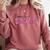 Prom Squad Prom Graduation Class Of 2024 Leopard Matching Comfort Colors Sweatshirt Crimson