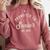 Promoted To Senior Est 2025 High School College Graduation Premium Comfort Colors Sweatshirt Crimson