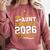 Proud Aunt Of A Class Of 2026 Graduate Senior Graduation 26 Comfort Colors Sweatshirt Crimson