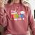 Proud Aunt Of A Pre-K 2025 Graduate Class Of 2025 Graduation Comfort Colors Sweatshirt Crimson