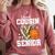 Proud Cousin Of A 2026 Senior Basketball Graduation Leopard Comfort Colors Sweatshirt Crimson