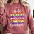 Proud Dad Of 2024 Graduate Class 2024 Graduation Family Comfort Colors Sweatshirt Crimson