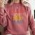 Proud Dad Of A Class Of 2027 Graduate Senior Graduation Comfort Colors Sweatshirt Crimson