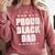 Proud Dad Father's Day Graduation Holiday Comfort Colors Sweatshirt Crimson