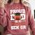 Proud Dad Of a Football Senior 2026 Graduation Comfort Colors Sweatshirt Crimson