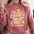 Proud Daddy Of 2024 Class Master Graduate Family Graduation Comfort Colors Sweatshirt Crimson