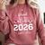 Proud Grandma Of A 2026 Senior Class Of 2026 Graduation Comfort Colors Sweatshirt Crimson
