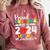 Proud Grandma Of Class Of 2024 Preschool Graduate Graduation Comfort Colors Sweatshirt Crimson