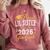 Proud Lil Sister Of a Class Of 2026 Graduate For Graduation Comfort Colors Sweatshirt Crimson
