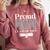Proud Mom Of a 2024 Graduate Mama Checkered Graduation Comfort Colors Sweatshirt Crimson