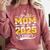 Proud Mom Of a 2025 Senior Graduate Graduation Comfort Colors Sweatshirt Crimson