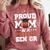 Proud Mom Of a Football Senior 2026 Graduation Gifts Comfort Colors Sweatshirt Crimson