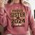 Proud Sister Of A 2024 Graduate Senior Graduation Comfort Colors Sweatshirt Crimson