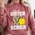 Proud Sister Of A 2026 Senior Softball Graduation Leopard Comfort Colors Sweatshirt Crimson