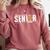 Proud Sister Of a 2026 Soccer Senior Graduation Comfort Colors Sweatshirt Crimson