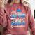 Proud Sister Of Three 2024 Graduate 23 Class Graduation Comfort Colors Sweatshirt Crimson
