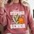 Proud Stepdad Of A 2026 Senior Basketball Graduation Leopard Comfort Colors Sweatshirt Crimson