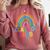 Rainbow Senior 2029 Shirt Class Of 2029 Cute Graduation Comfort Colors Sweatshirt Crimson
