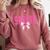 Retro Senior 2026 Class Of 2026 Coquette Pink Bow Graduation Comfort Colors Sweatshirt Crimson
