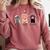 Rock Paper Scissors Hand Game Cute Paw Cat Introvert Comfort Colors Sweatshirt Crimson