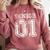 Senior 01 Class Of 2001 Retro College High School Graduation Comfort Colors Sweatshirt Crimson