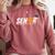 Senior 18 High School Graduation Eighteen Year Old Grad Comfort Colors Sweatshirt Crimson