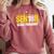 Senior 2018 Class President-School Colors Graduation Comfort Colors Sweatshirt Crimson