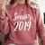 Senior 2019 Calligraphy Shirt Graduation For Adult Men Comfort Colors Sweatshirt Crimson