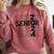 Senior 2024 Class Of 2024 Graduation 2024 Women Boy Girl Comfort Colors Sweatshirt Crimson