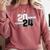 Senior 2024 Graduation Class Of 2024 Senior Women Boy Girl Comfort Colors Sweatshirt Crimson
