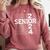 Senior 2024 Graduation Graduate Class Of 2024 Women Boy Girl Comfort Colors Sweatshirt Crimson