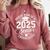 Senior 2025 Cheer Team Mom High School Graduation Outfit Comfort Colors Sweatshirt Crimson