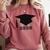 SENIOR 2025 Cute Graduation Class Of 2025 Graduate Comfort Colors Sweatshirt Crimson