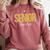 Senior 2025 Graduation Class Of 2025 Senior Men Women Comfort Colors Sweatshirt Crimson