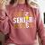Senior 2025 Softball Class Of 2025 Graduation Comfort Colors Sweatshirt Crimson