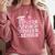 Senior 2026 Class Of 2026 Cute Coquette Pink Bow Graduation Comfort Colors Sweatshirt Crimson