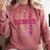 Senior 2026 Class Of 2026 Graduation 2026 Pink Girl Women Comfort Colors Sweatshirt Crimson