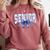 Senior 2026 Class Of 2026 Toile Coquette Bow Graduation 2026 Comfort Colors Sweatshirt Crimson