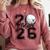 Senior 2026 Golf Player Heart Graduation Girls Teens Comfort Colors Sweatshirt Crimson