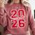 Senior 2026 Graduation Varsity Red Letters On The Back Comfort Colors Sweatshirt Crimson