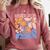 Senior 2026 Retro Groovy Flowers Graduation Comfort Colors Sweatshirt Crimson