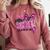 Senior 2027 Class Of 2027 Coquette Girl Pink Graduation 2027 Comfort Colors Sweatshirt Crimson