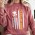 Senior 26 Class Of 2026 American Flag Graduation 2026 Comfort Colors Sweatshirt Crimson