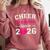Senior Cheerleader Grandma Cheer Class Of 2026 Graduation Comfort Colors Sweatshirt Crimson