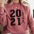 Senior Class Of 2021 Graduation High School College Comfort Colors Sweatshirt Crimson
